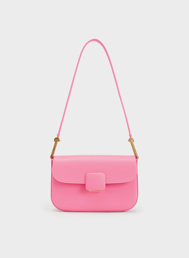 Charles & Keith Koa Square Push-Lock Shoulder Bag - Image 1
