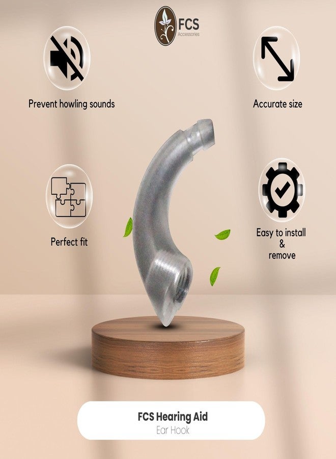 FCS Replacement Ear Hook for Siemens Signia Fast P/Fun P/SP Run P/SP, Prompt P/SP, Intuis 2SP, Intuis 3P/SP BTE Hearing Aid Easy Install | Durable ABS | Anti-Howling. - Image 2