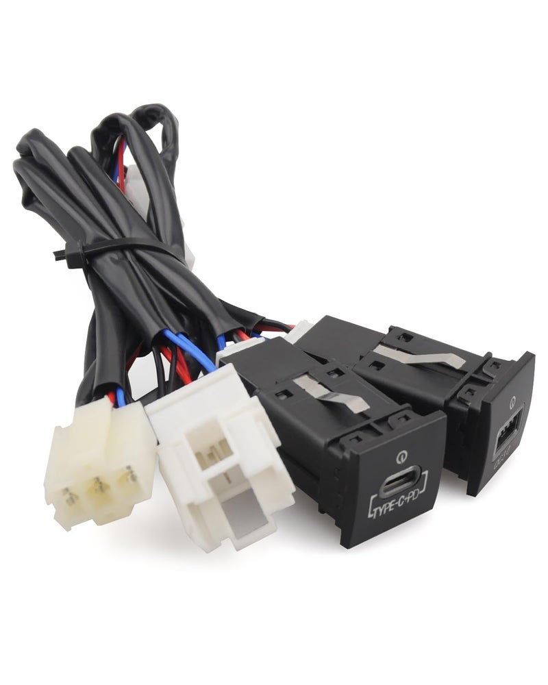 Quaneguzy USBC PD Charger for VW Golf GTI RLine MK5 MK6 Jetta MK6 Scirocco Touran 20062015 Dual USB QC30 Charger with Quick Charge 30 Technology - Image 2