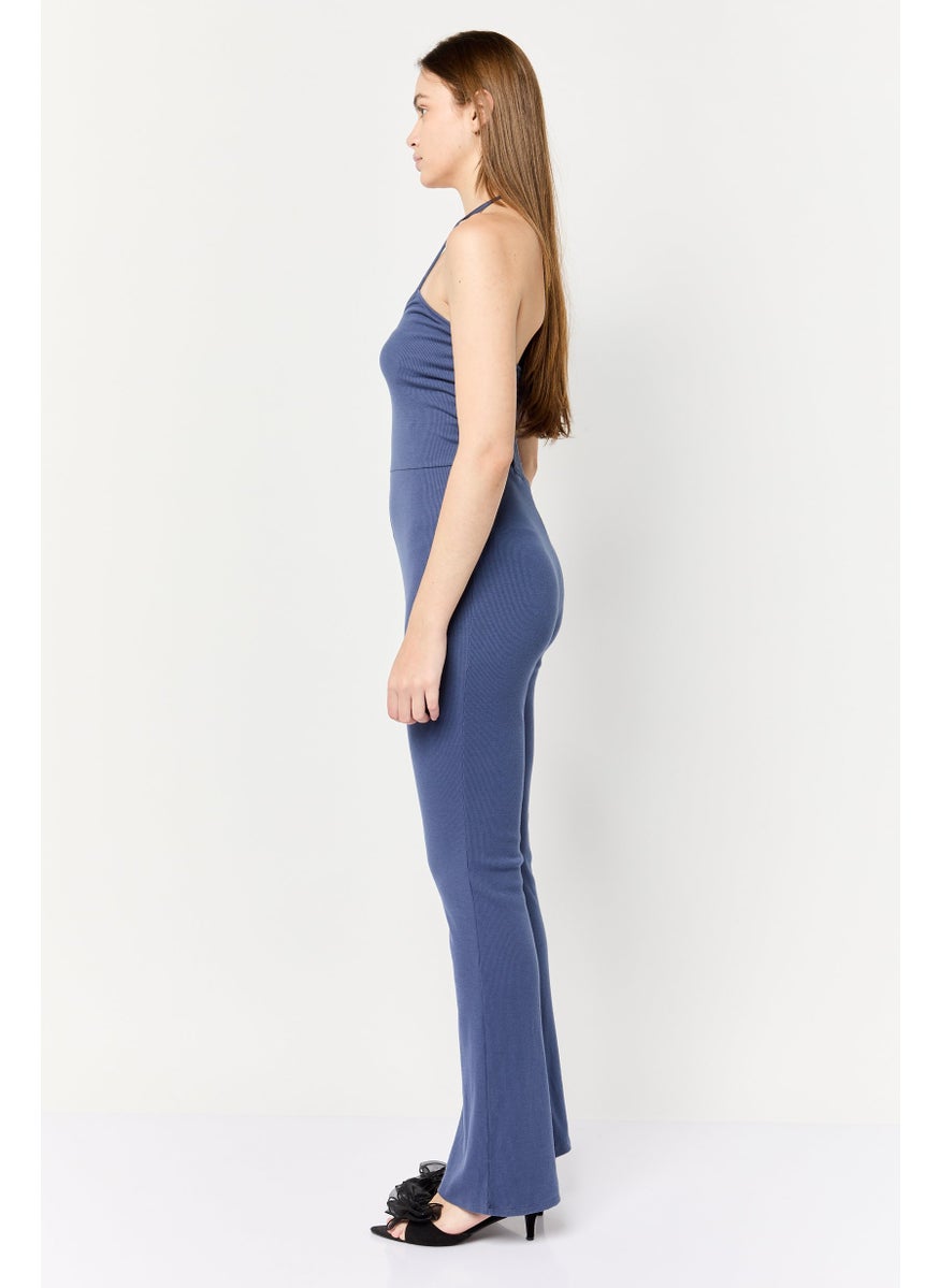 Aerie Women Ribbed Sleeveless Jumpsuit, Blue  - Image 4
