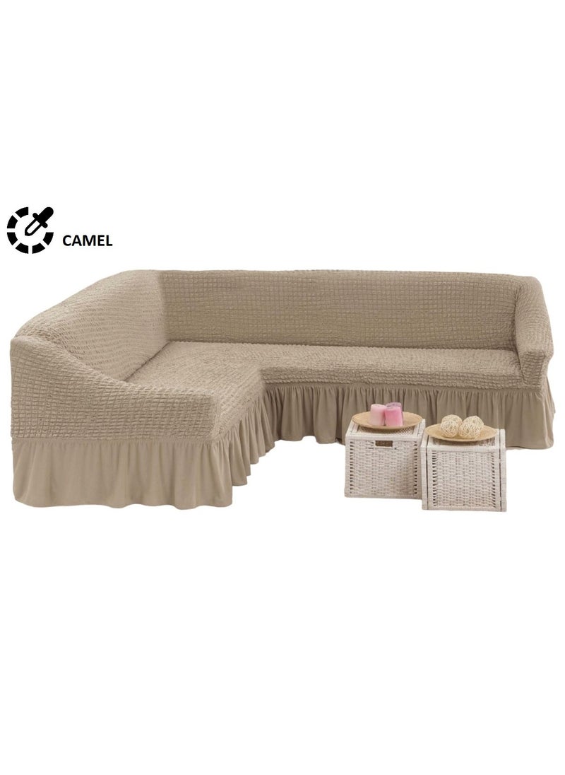 EVORY HOME - Sofa Cover L  Shape Super Stretchable Anti-Wrinkle Slip Flexible Resistant 5.5 Meter - Image 1