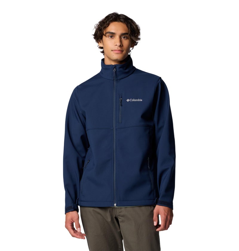Columbia Mens Ascender Softshell Full Zip Rain Jacket Collegiate Navy XLarge