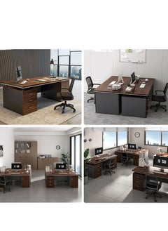 CityRiya-Long Computer Desk, 120cm Gaming Desk, Home Office Computer Desk Table, Executive Desk, Simple Laptop PC Table, Large Office Workstation, Black Home Office Computer Table, Work Writing Study Desk  - Image 5