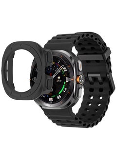 CATANES (for Samsung Galaxy Watch 7 Ultra 47mm) 2 Packs Silicone Band and Case, Soft Ocean Silicone Sport Strap Replacement Accessory  - Image 2