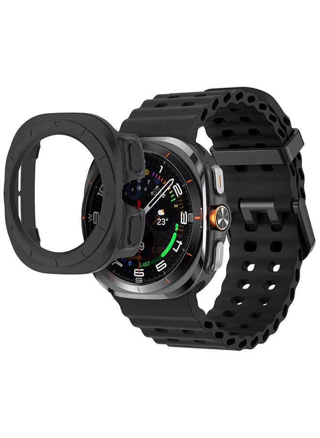CATANES - (for Samsung Galaxy Watch 7 Ultra 47mm) 2 Packs Silicone Band and Case, Soft Ocean Silicone Sport Strap Replacement Accessory - Image 1