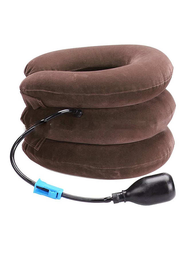 Inflatable 3-Layer Neck Pillow Brown 270x270x200mm