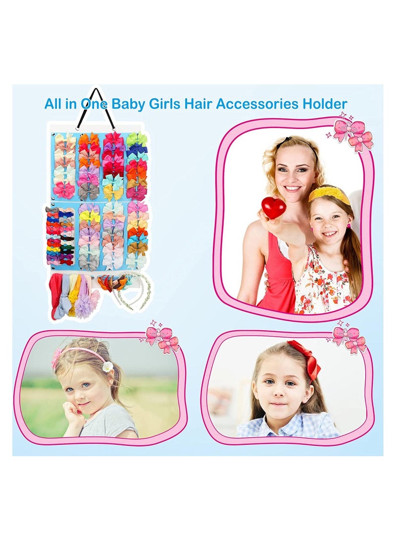 Bow Holder for Girls Hair Bows, Hair Clips Storage Hanger w, Hair Accessories Organizer, Wall Hanging for Girl Room 1 Item - Image 2