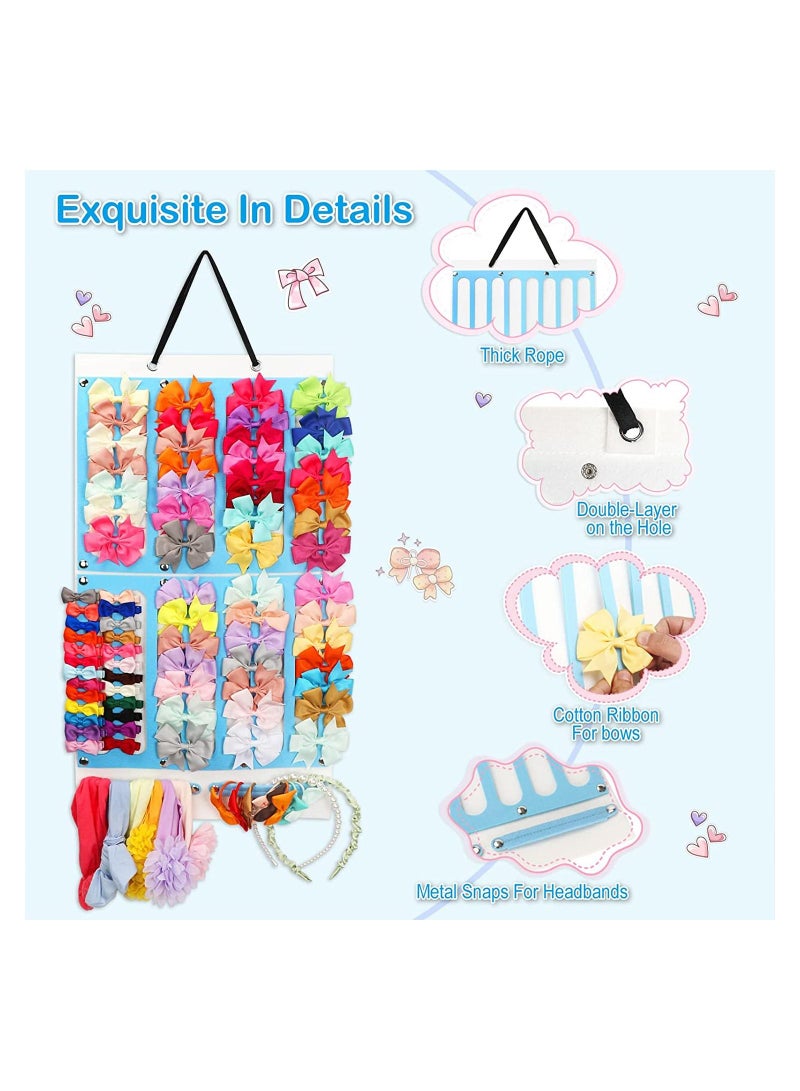 Bow Holder for Girls Hair Bows, Hair Clips Storage Hanger w, Hair Accessories Organizer, Wall Hanging for Girl Room 1 Item - Image 3