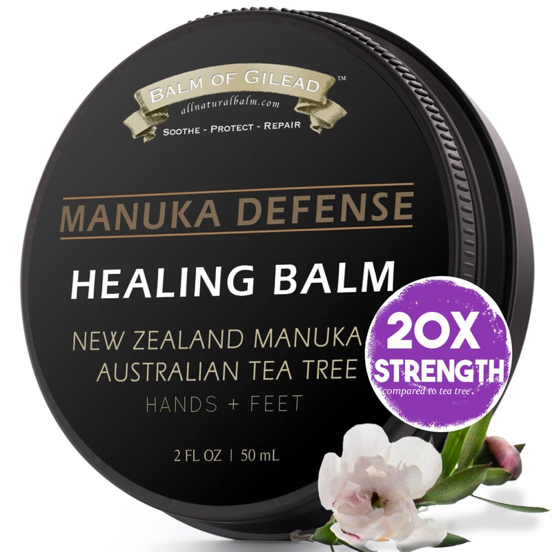 BALM OF GILEAD Tea Tree Balm  2 fl oz Foot Cream with Tea Tree and Manuka Oil  Intensive Moisture for Itchy Feet Eczema Rashes  Dry Skin  Pure Balm That Softens Skin Irritations