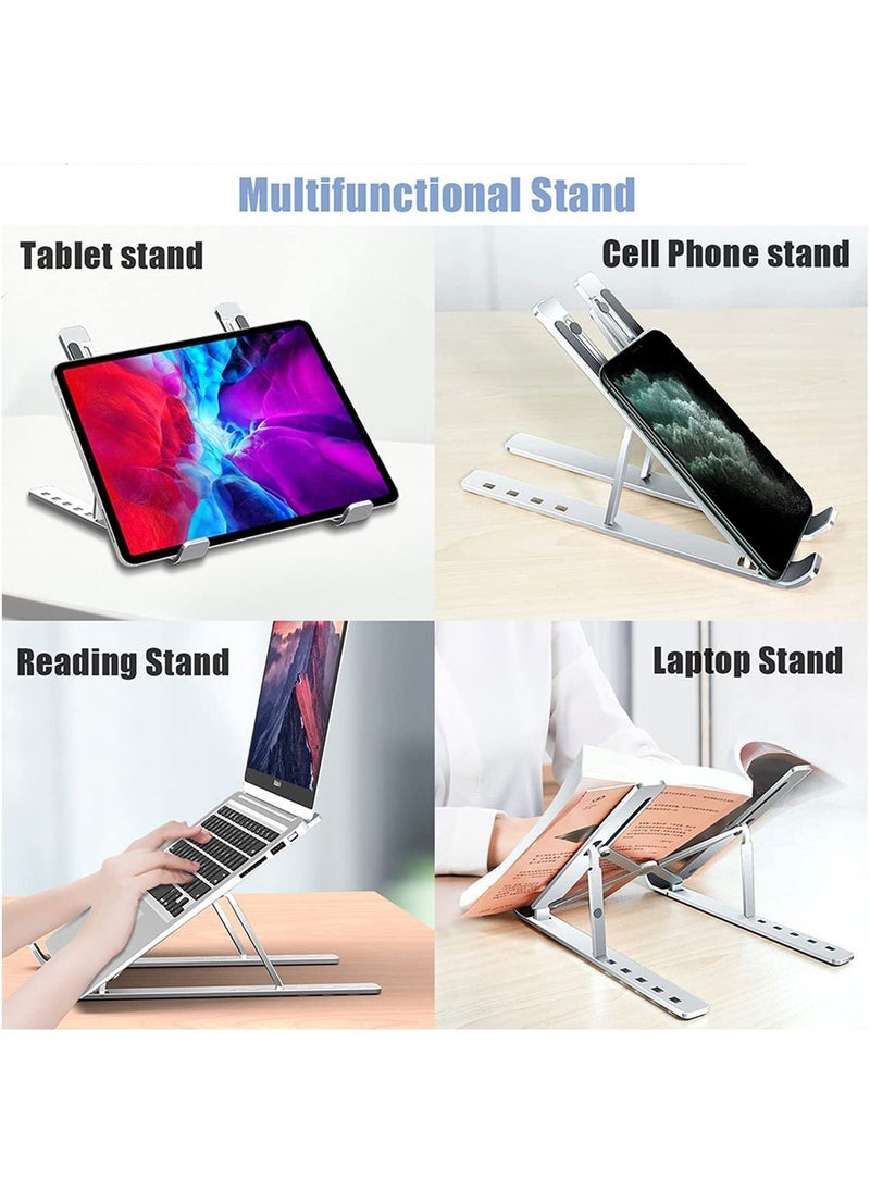N3 Original N3 Universal Laptop Stand, Aluminum Alloy 6 Levels Height Adjustable Laptop Riser, Portable Ergonomic Desktop Holder Folding with Storage Bag  - Image 4