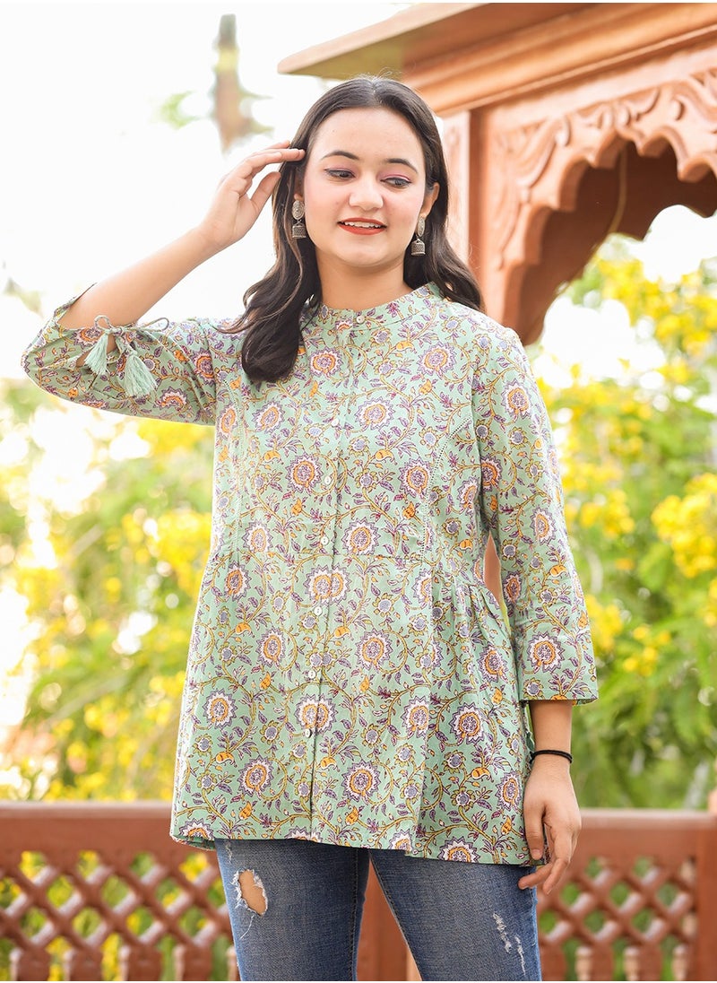 Pastel Green Printed Cotton Top - pzsku/Z1CE464B5D82C8D3B849BZ/45/1741161032/3a9fe53d-d412-4afe-bb85-82bb8f665e0d