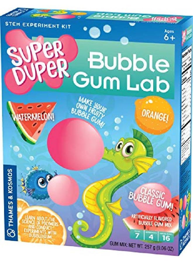 Thames & Kosmos - Super Duper Bubble Gum Lab Stem Experiment & Activity Kit ; Make Your Own Yummy Bubble Gum In 3 Flavors ; Learn About Science Of Elastic Materials ; Food Ingredients Included - Image 1