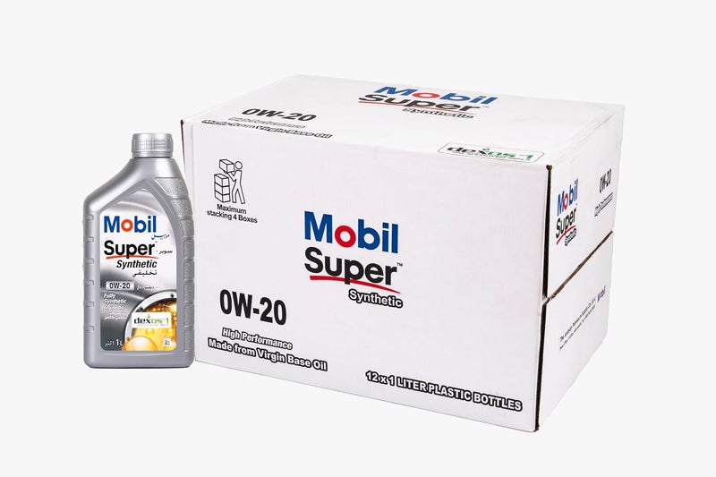 زيت موبيل سوبر عالي الأداء 0W-20 محرك اصطناعي بالكامل – 1 لتر (عبوة من 12) - Image 1