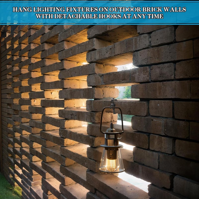 Lewufe Stainless Steel Brick Wall Clips, Brick Hooks Clamp Outdoor Heavy Duty 1-3/4" to 2-1/2" Brick Hook Brick Hangers No Drill, 6 Packs - Image 4