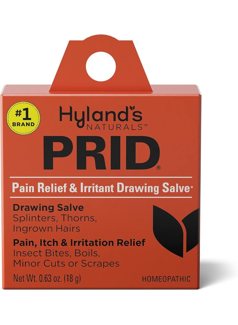 Hyland's PRID Drawing Salve, Topical Skin Irritation Relief, For Splinters, Thorns, Ingrown Hairs, Itch Relief for Bug Bites, Boils, Minor Cuts and Scrapes, 18 Grams - Image 3