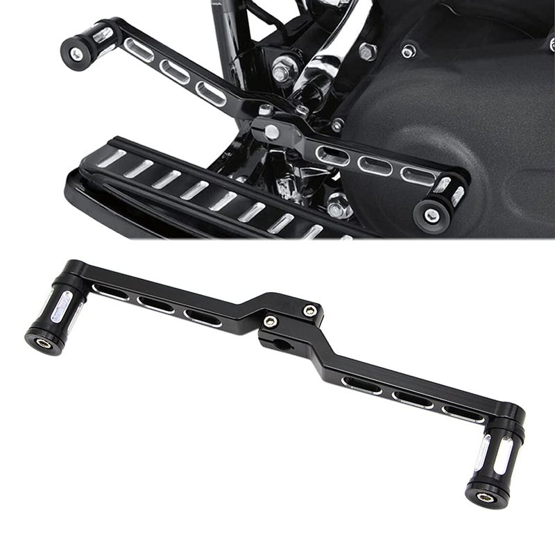 DreamSeek Heel Toe Gear Shift Lever + Shift Peg for Harley FL Softail/Touring, Road King, Street Glide/Tri Glide Trikes - Shifter Lever (Black) - Image 1