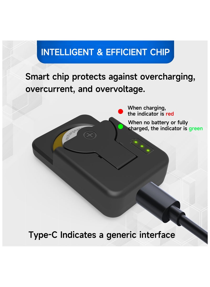 Button Battery Charger for Rechargeable Button Battery of 2016 2025 2032 2450 1632 1025 1220 1254 1620 2430 2477 etc, Lithium Rechargeable Coin Button Cell Battery Charger (Battery not included) - Image 4