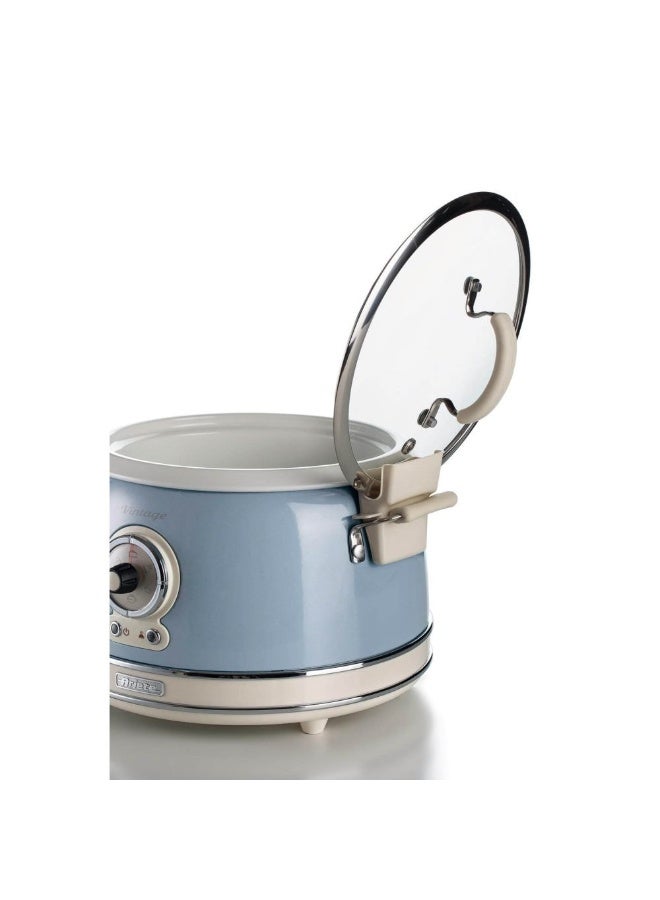 Ariete Vintage Electric Rice Cooker 3.8L Blue, 700W 5 Mode Cooker For Rice Steam Sauté And Slow Cooking - Image 4