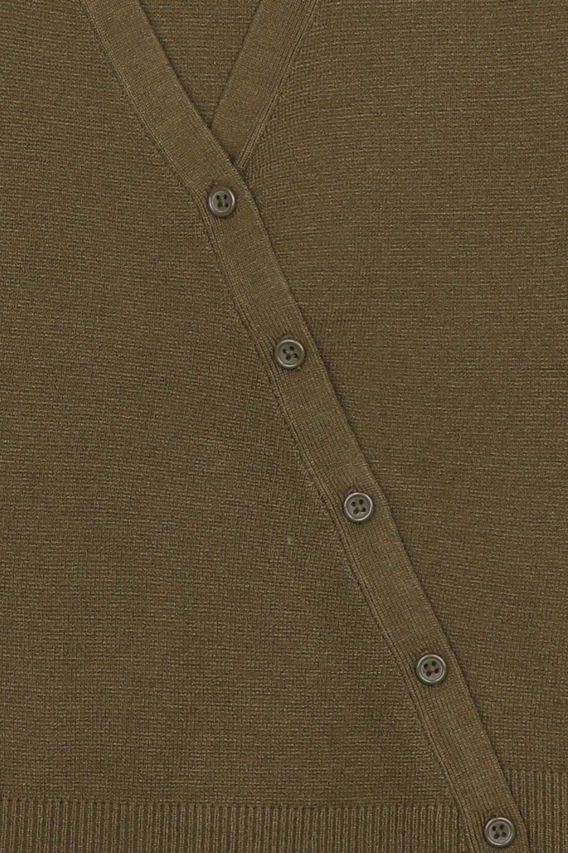 Threadbare Women V Neck Long Sleeve Knitted Cardigans, Olive - Image 5