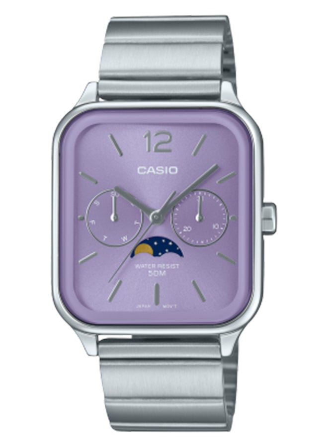 CASIO ساعة يد رجالية analog بشكل مربع من الراتنج - MTP-M305D-6AVDF - 34 مم