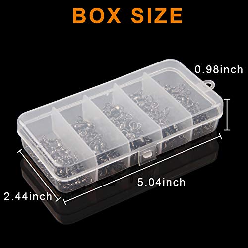Shaddock Fishing 3 Way Swivels Fishing Kit 120pcs Heavy Duty Three Way Fishing Swivels Crossline Barrel Swivels Tackles T-Shape Fishing Line Connector Catfish Rig Triple Swivels for Saltwater Surf Fishing Rig - Image 5