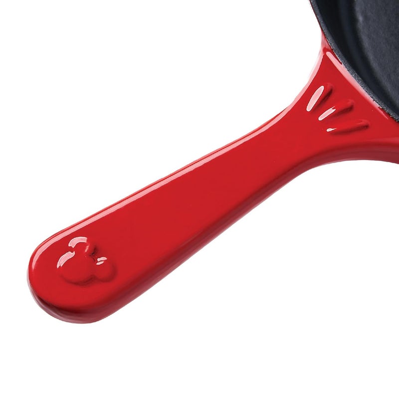MEYER Meyer Disney Bon Voyage Enamel Cast Iron Frypan | Cast Iron Frying Pan | Iron Skillet | Iron Pan for Cooking | Fry Pan Gas and Induction Suitable, 26cm, Red  - Image 4