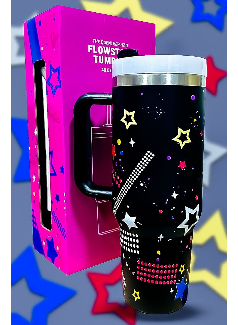 Stanley Stanley 40oz Barbie Limited Edition Stainless Steel Tumbler – Double-Wall Vacuum Insulated Travel Mug with Leak-Proof FlowState™ Lid & Straw, BPA-Free & Dishwasher Safe, Ergonomic Handle – Keeps Drinks Hot or Cold for 16 to 24 Hours, Fits Most Car Cup Holders  - Image 3
