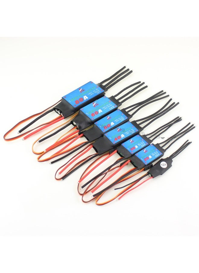 Model Aircraft Two-way Esc 12a20a30a40a50a60a80a Remote Control Boat Wind Boat Underwater Thruster-Color:StAndArd BidirectionAl 60A (supports 2-6s) 5  - Image 4