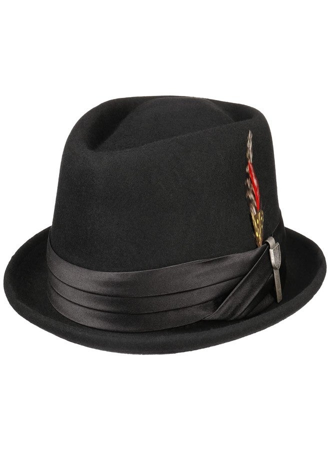 Brixton unisex adult Stout Pork Pie Fedora, Black/Black, Medium US - Image 1