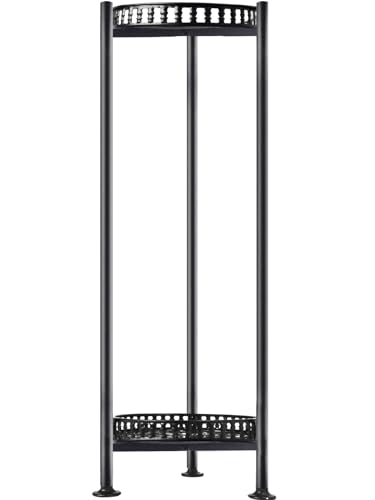 LUBORN حامل نباتات داخلي خارجي 30 بوصة حامل نباتات معدني بطبقتين مقاوم للصدأ لحامل الأواني الزهرية لحامل الأواني في زاوية غرفة المعيشة