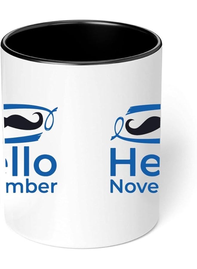 برينت شوب فور مي أكواب قهوة سيراميك للرجال من Movember، تحمل شعار سرطان البروستاتا، تحمل شعار التوعية الصحية، بتصميم شارب - Image 5