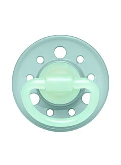 nip Cherry Glow The Dark Round Latex Soother, Narrower Round Teat Cherry Shape, Nursing Friendly, Size 1, From 0 Months, Latex, Grey And Blue, Pack Of 2  - Image 3