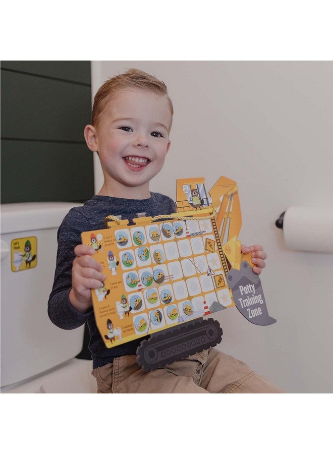 Potty Chart For Toddlers With Tractor Theme - Reusable Potty Training Chart With Rewards, Stickers, And Training Tools - Perfect For Toddler Potty Training