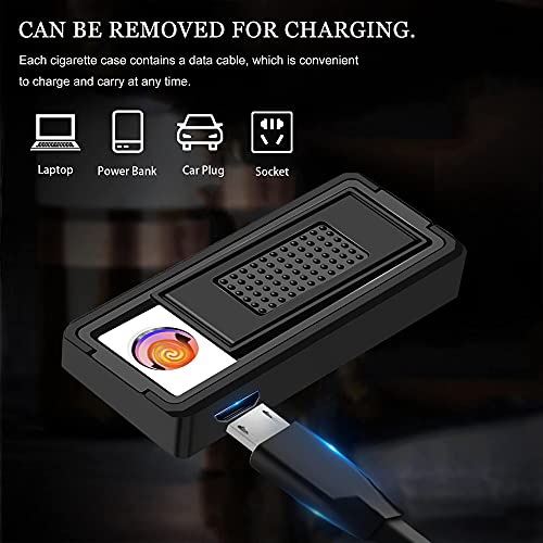 x-lighter XL079 Cigarette Case for 100's King Size, with Electric Coil Lighter, Gift Package - Image 2