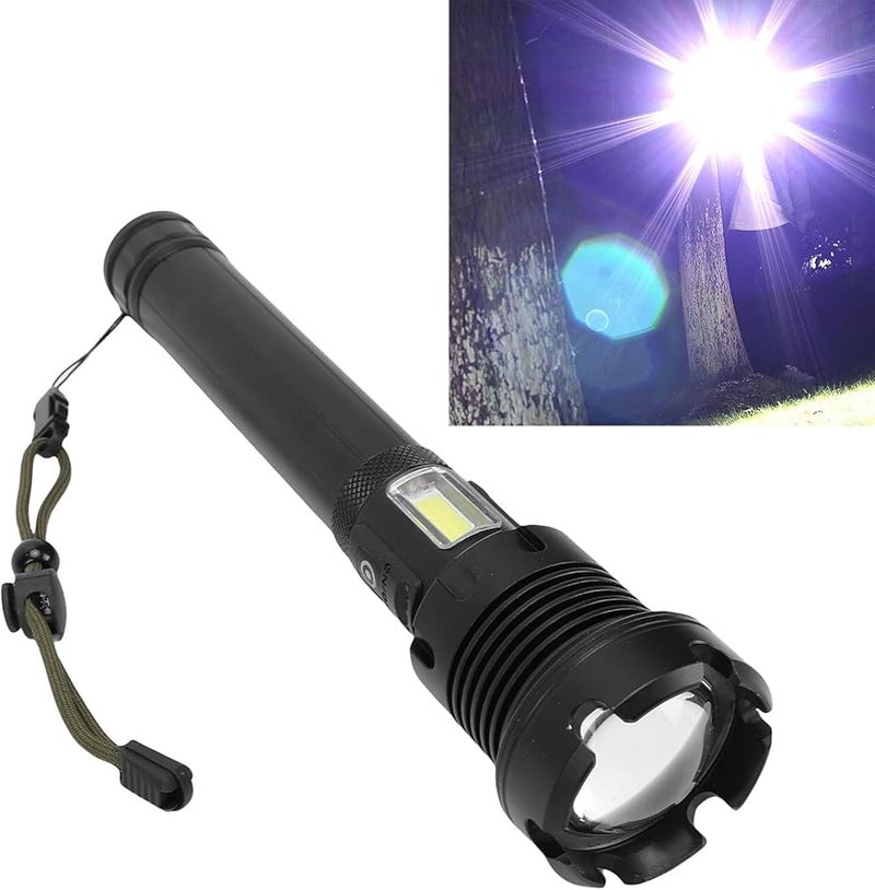 90000LM Super Bright Waterproof Rechargeable Flashlight 30W USB Output COB Light - Image 5
