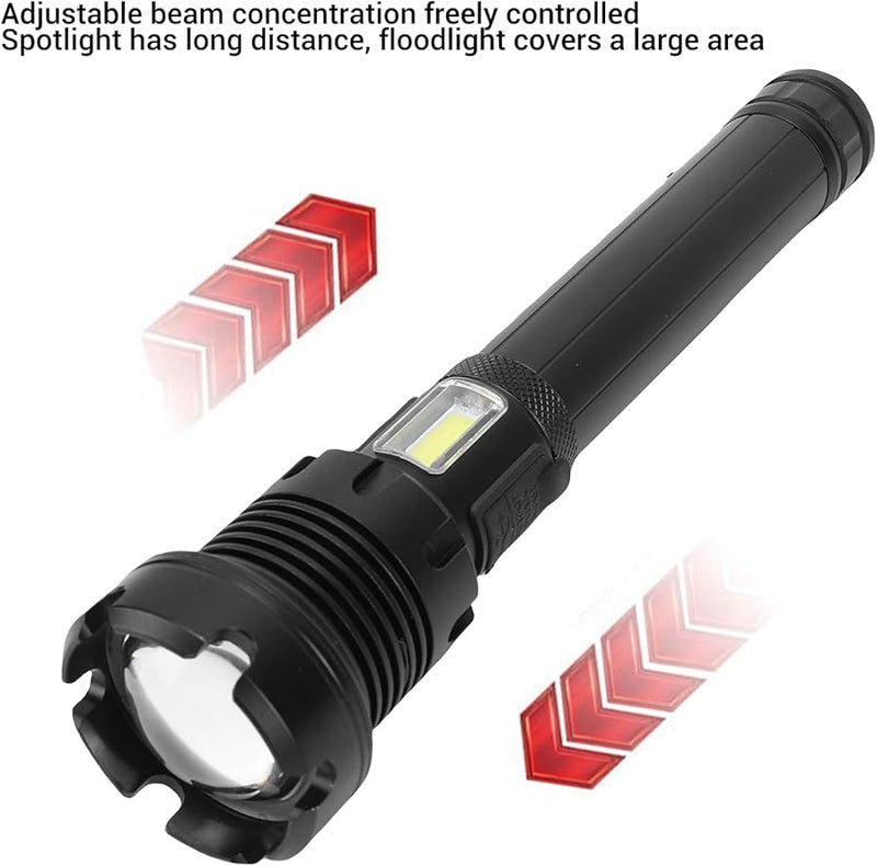 90000LM Super Bright Waterproof Rechargeable Flashlight 30W USB Output COB Light - Image 3