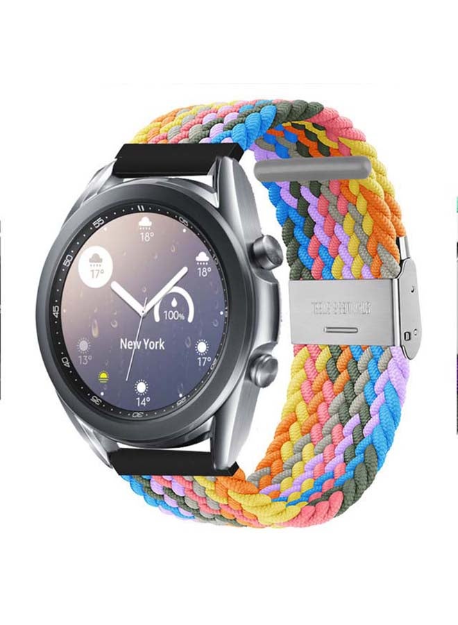 Perfii Adjustable Braided Solo Loop Band For Samsung Galaxy Watch 3 Purple Pulse - Image 2