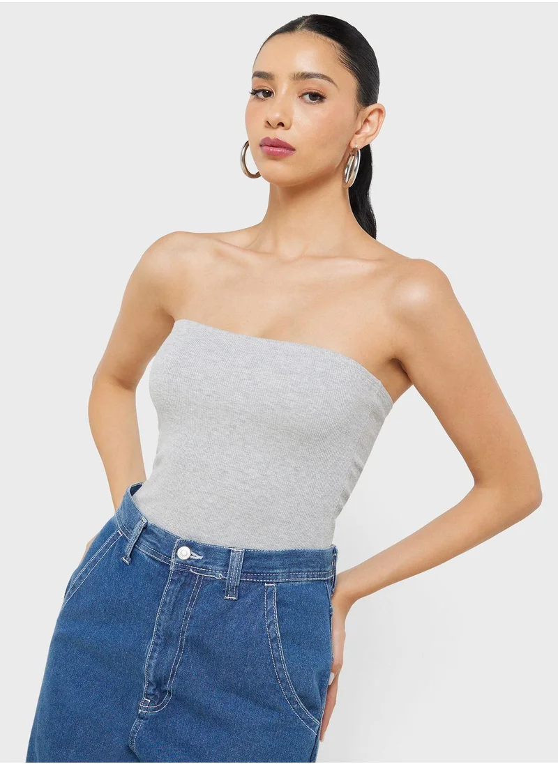 H&M Ribbed Bandeau Top