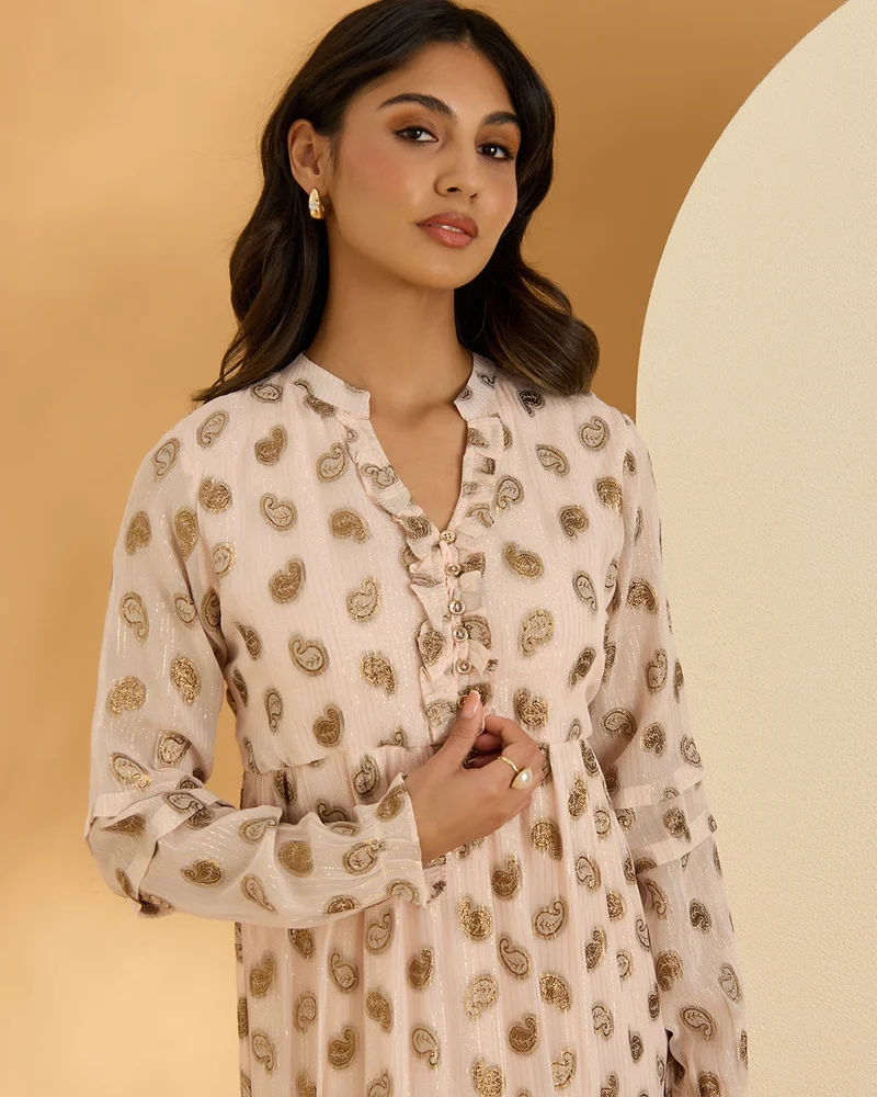 REDTAG Women Beige Printed Casual Dress