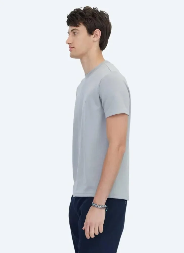 Kip Grey Plain Crew Neck T-Shirt