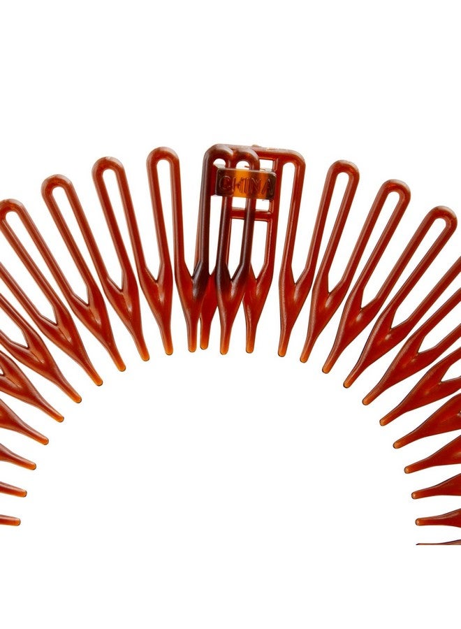 جلامليلي مجموعة من 12 عصابة رأس دائرية متعرجة من التسعينيات مع أسنان لإكسسوارات شعر النساء (3 ألوان متنوعة) - Image 4