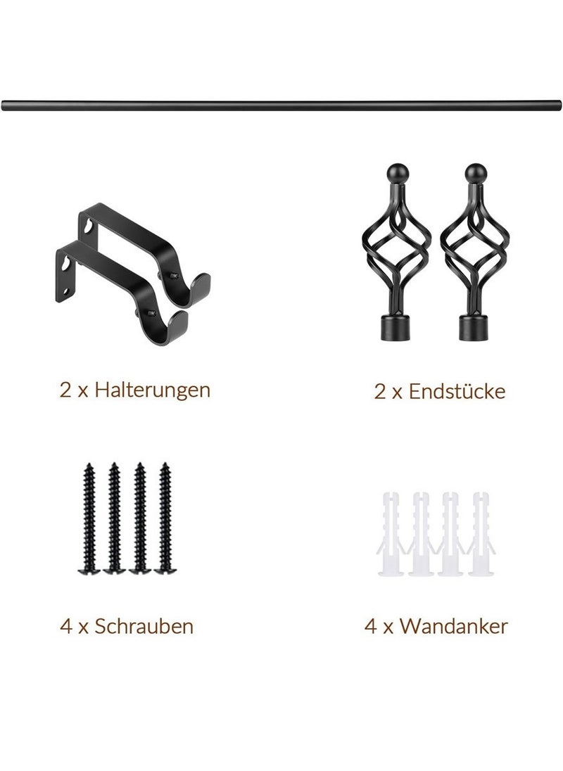 عمود  ستارة قابل للتعديل أسود 2 متر - Image 3