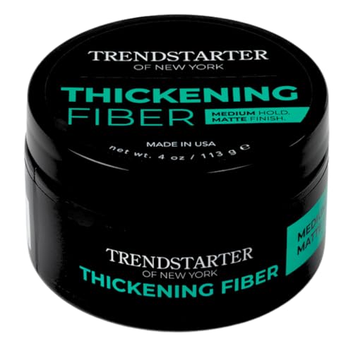 TRENDSTARTER - THICKENING FIBER (4oz) - Medium Hold - Matte Finish - Premium Hair Thickening Clay Pomade - Water-Based - All-Day Hold Styling Product - Image 1