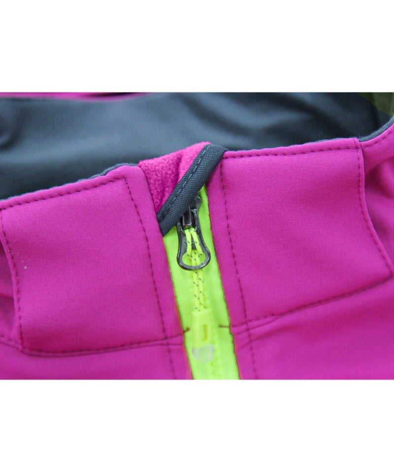 M2C Girls Hooded Waterproof Windbreaker Fleece Lined Softshell Jacket 4T Rose - Image 4