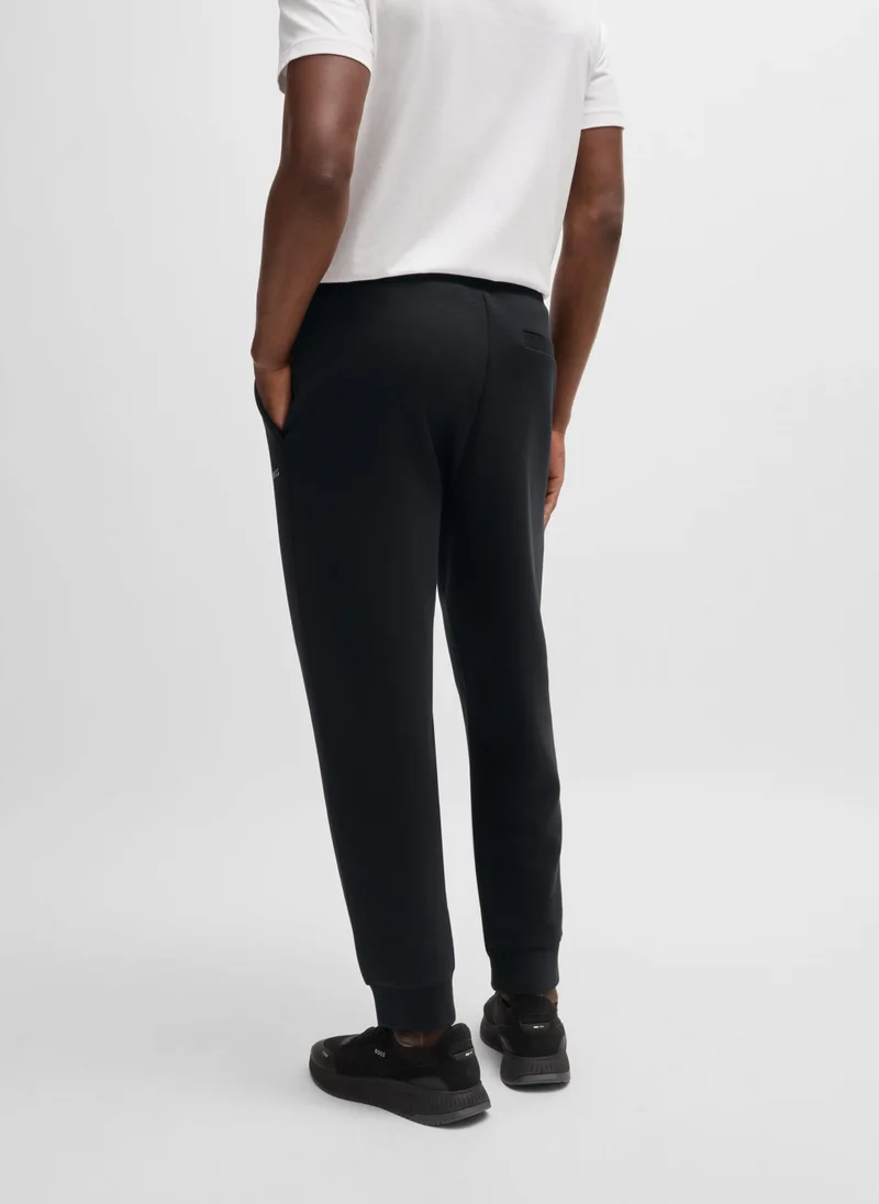 بوس Stretch-cotton tracksuit bottoms with logo print