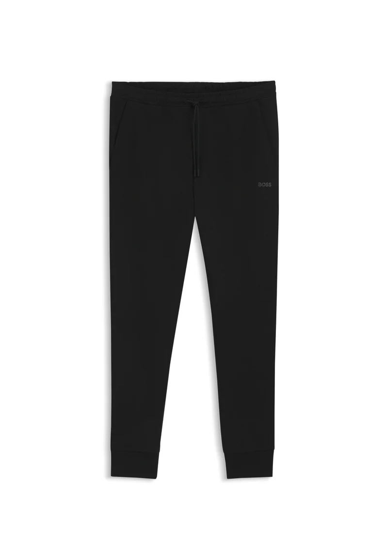 BOSS Black Stretch-cotton tracksuit bottoms with logo print for Men | Best Price UAE