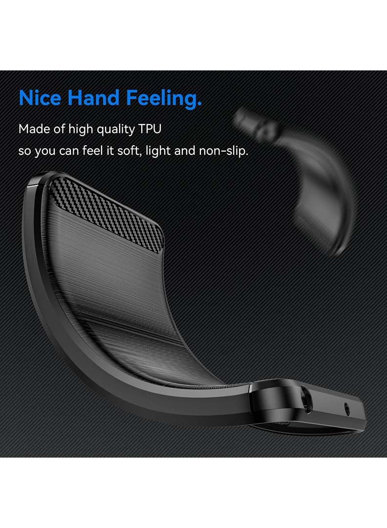 Case Up Case Compatible with Nothing Phone 2A/ 2A Plus, Premium Brushed Carbon Fiber Texture Cover [Camera Protection] Shockproof Soft Cover for Nothing Phone 2A/ 2A Plus, Black - Image 5