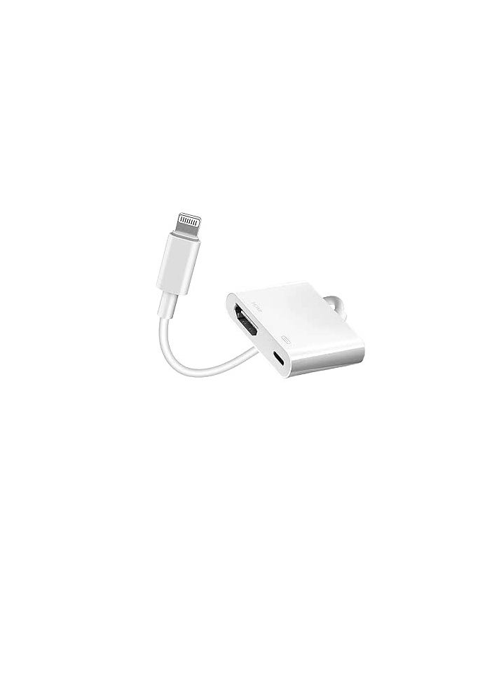 Generic Apple MFi Certified Lightning to HDMI Adapter – 1080P HD Video Sync Cable with Charging Port for iPhone 14/13/12/11/X/8/7/iPad to HDTV/Projector  - Image 1