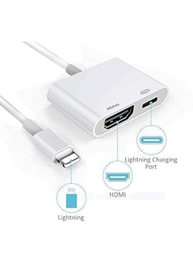 Generic Apple MFi Certified Lightning to HDMI Adapter – 1080P HD Video Sync Cable with Charging Port for iPhone 14/13/12/11/X/8/7/iPad to HDTV/Projector  - Image 4