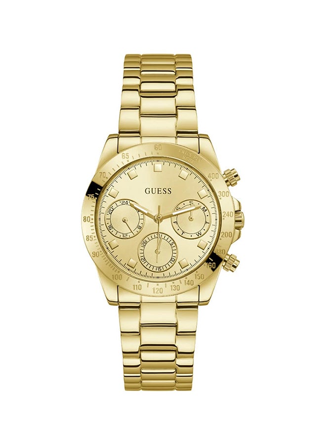 GUESS ساعة يد نسائية أنالوج بقرص ذهبي من غس - GW0314L2 - Image 1